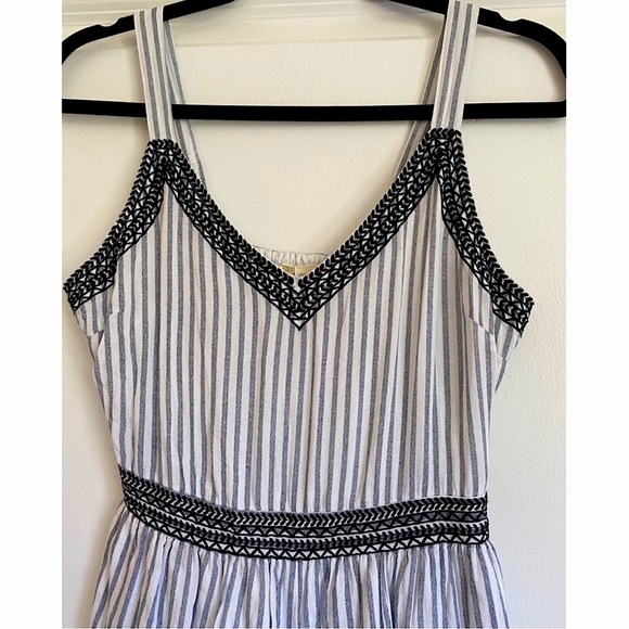 Japna Romper, Blue Stripe, Contrasting Embroidery, M, NWT - Picture 4 of 9